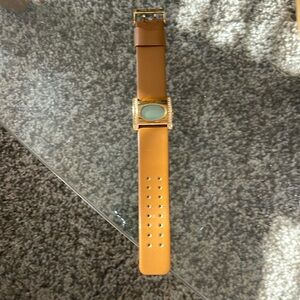 Joan Rivers Digital Watch with Rhinestones and genuine brown  leather band..